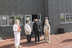 Από την επίσκεψη του δημάρχου στο υπό κατασκευή νηπιαγωγείο