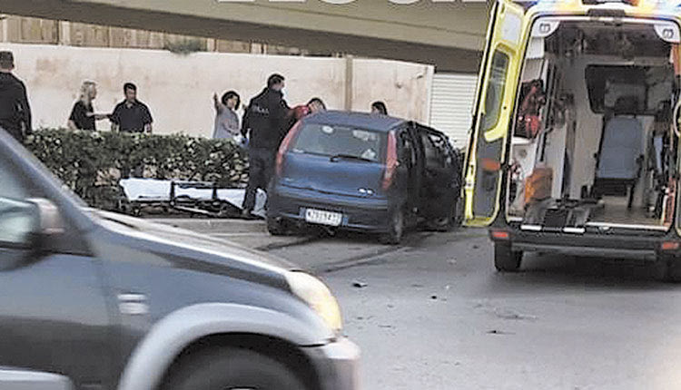 Ο 73χρονος καρφώθηκε στο φανάρι του κόμβου μετά την ανακοπή