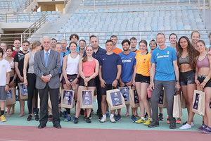 Ο δήμαρχος Ηρακλείου κ. Λαμπρινός καλωσόρισε του ξένους αθλητές