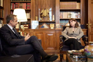 Ο πρωθυπουργός Κυριάκος Μητσοτάκης με την Πρόεδρο της Δημοκρατίας, Κατερίνα Σακελλαροπούλου