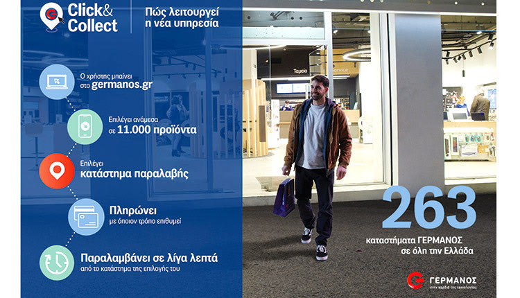 ΓΕΡΜΑΝΟΣ “G Click & Collect”: Παραγγέλνεις online και παραλαμβάνεις άμεσα από κατάστημα