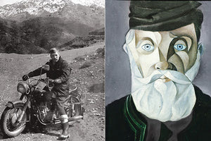 Ο John Craxton στα Λευκά Όρη το 1984