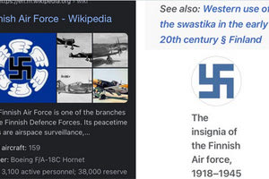Η φινλανδική πολεμική αεροπορία ιδρύθηκε το 1918. Το πρώτο της σήμα ήταν μια μπλε σβάστικα,