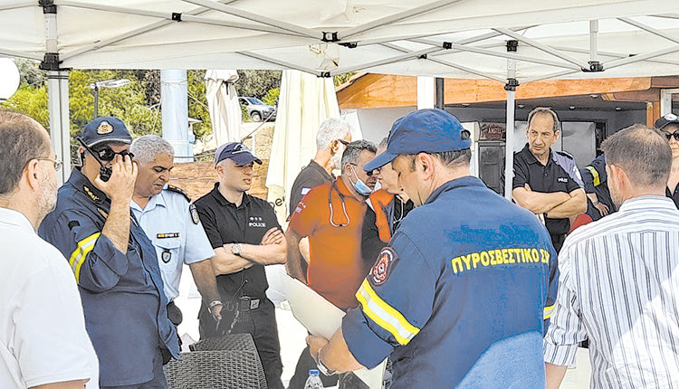 Στην άσκηση συμμετείχαν ισχυρές δυνάμεις της Πυροσβεστικής