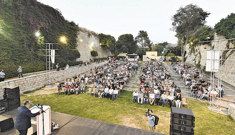 Από την ομιλία στο κηποθέατρο “Νίκος Καζαντζάκης”
