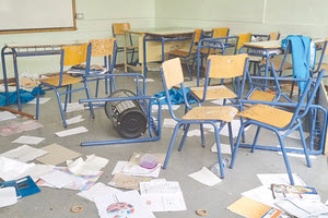 ΜΕΓΑΛΕΣ ΖΗΜΙΕΣ ΣΤΟ ΓΥΜΝΑΣΙΟ ΓΟΥΒΩΝ Οι μαθητές σε διακοπές, οι βάνδαλοι στις τάξεις