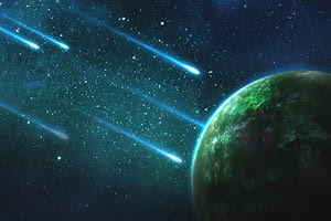 Ήτα Υδροχοΐδες από την ουρά του κομήτη του Χάλεϊ