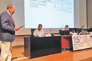 Η Ελληνική Υδροτεχνική Ένωση στο πλαίσιο του 15ου  Συνεδρίου της,  ἄριστον μέν ὕδωρ… (Πίνδαρος, 522 - 443 π.Χ.), που έγινε στο Αριστοτέλειο Πανεπιστήμιο Θεσσαλονίκης (2-3 Ιουνίου 2022), προσκάλεσε ως ομιλητή και τίμησε τον συνεργάτη μας κ. Ανδρέα Ν. Αγγελάκη