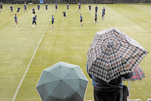 Στην Πορταριά υπό βροχή η προετοιμασία της Εθνικής