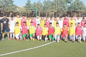 Οι παίκτες της Μικτής στη χθεσινή προπόνηση