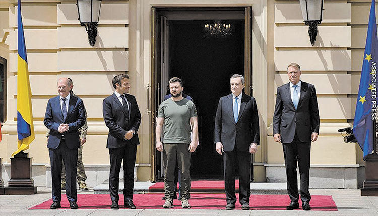 «Πρέπει να τελειώσει ο πόλεμος» συμφώνησαν οι ηγέτες Γαλλίας, Γερμανίας, Ρουμανίας και Ιταλίας. 