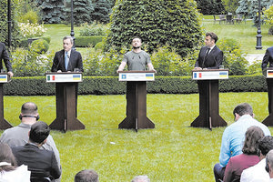 «Πρέπει να τελειώσει ο πόλεμος» συμφώνησαν οι ηγέτες Γαλλίας, Γερμανίας, Ρουμανίας και Ιταλίας.