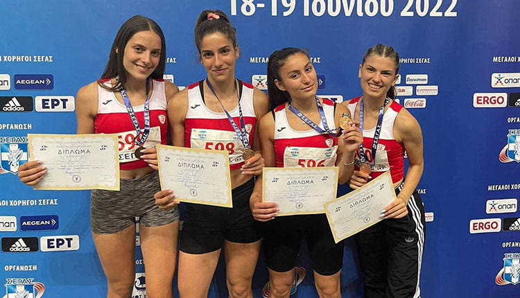 Τρίτη θέση πήραν τα κορίτσια της Αθλητικής Ακαδημίας Ηρακλείου στα 4x100μ.