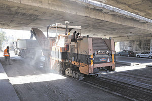 Τα έργα έγιναν στη Λ. Καζαντζίδη κάτω από τη γέφυρα του ΒΟΑΚ και στους 2 κλάδους