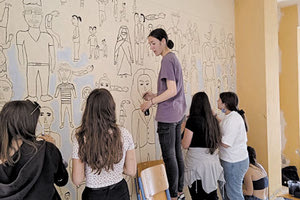 Οι μαθητές άφησαν το αποτύπωμα της ψυχής τους στον  τοίχο του σχολείου