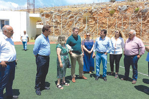 Απο την χθεσινή αυτοψία στα γήπεδα Μοχού και Χερσονήσου