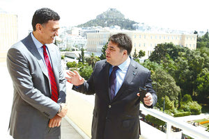 Τζορτζ Τσούνης με τον υπουργό Τουρισμού Β. Κικίλια