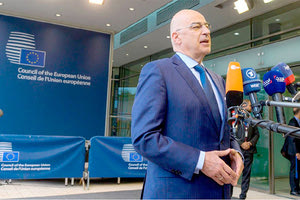 Ο Έλληνας Υπουργός Εξωτερικών Νίκος Δένδιας στο Συμβούλιο Εξωτερικών Υποθέσεων της Ευρωπαϊκής Ένωσης