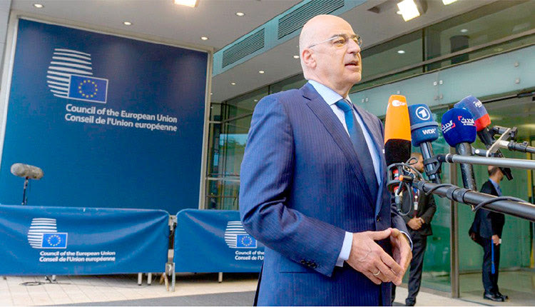 Ο Έλληνας Υπουργός Εξωτερικών Νίκος Δένδιας στο Συμβούλιο Εξωτερικών Υποθέσεων της Ευρωπαϊκής Ένωσης