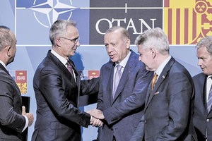 Ο πρόεδρος της Τουρκίας Ταγίπ Ερντογάν στη Συνοδο Κορυφής του ΝΑΤΟ