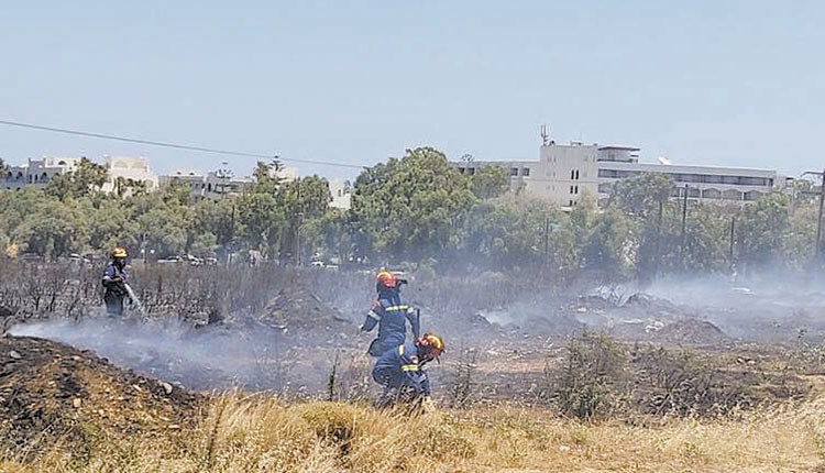 Υπό έλεγχο τέθηκε η φωτιά χάρη στην άμεση επέμβαση της Πυροσβεστικής