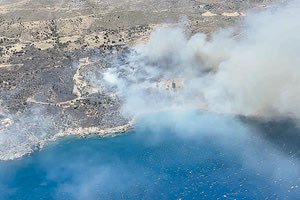 Φωτογραφία από τη μεγάλη φωτιά στο Ροδάκινο