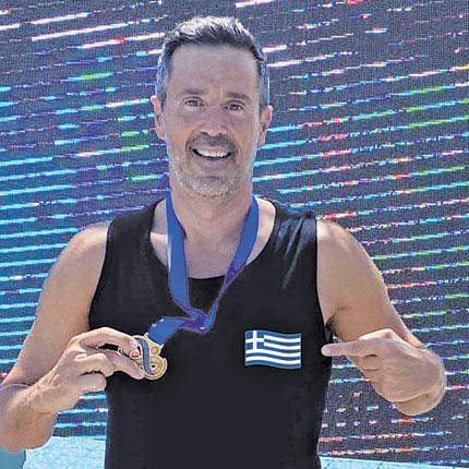 Ο Μάνος Χουρδάκης που σημείωσε το Πανελλήνιο ρεκόρ