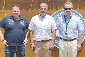 Οι κ.κ. Τζώρτζογλου, Κουτεντάκης και Κοκολάκης στην ΕΠΟ