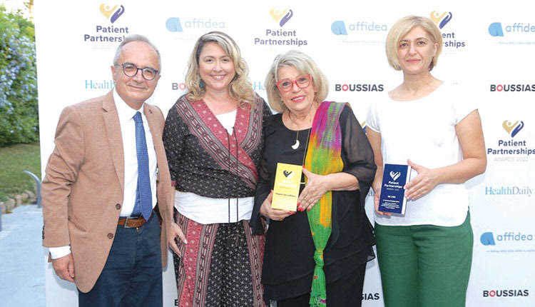 Στιγμιότυπο στο πλαίσιο της τελετής βράβευσης που έγινε στην Αθήνα