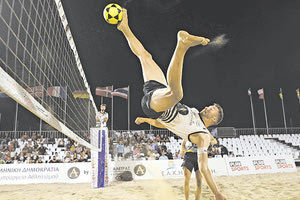 Εντυπωσιακό στιγμιότυπο από τον τελικό ποδοβόλεϊ