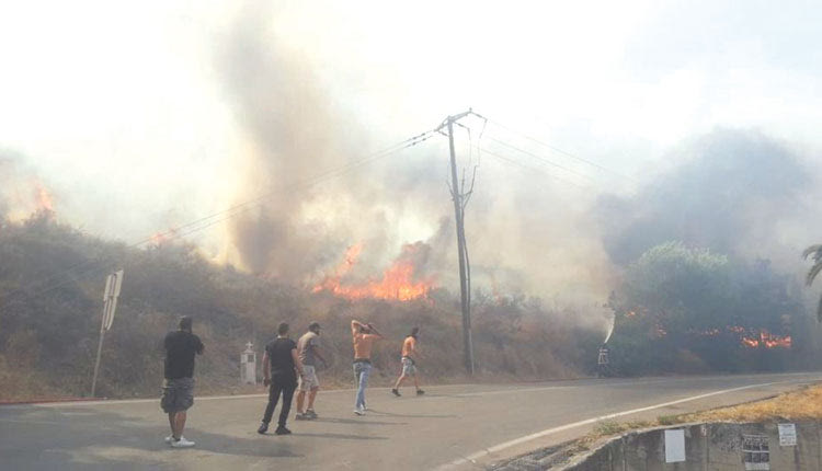 Απειλήθηκαν περιουσίες  νότια του Ρεθύμνου