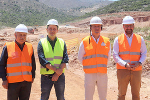 Από τη χθεσινή επίσκεψη στο εργοτάξιο της Δαμάστας