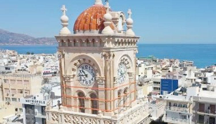 Η στήριξη των μεταλλικών δοκών που φέρουν τις καμπάνες στη γένεση των τόξων του α’ διαζώματος (Αρχείο Μ. Βασιλάκη) 