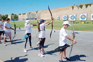 Στιγμιότυπα από τους αγώνες τοξοβολίας που έγιναν στο Στάδιο Ελευθερίας Ηρακλείου