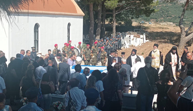 Η ταφή έγινε στη γενέτειρά του, το χωριό Λύττος