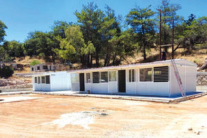 προκάτ νηπιαγωγείου Καρτερού στο χώρο του πρώην στρατοπέδου Μπετεινάκη