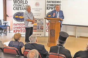 ΧΘΕΣ ΠΑΡΟΥΣΙΑ ΤΟΥ ΠΕΡΙΦΕΡΕΙΑΡΧΗ Η Γ.Σ. ΤΟΥ ΠΑΓΚΟΣΜΙΟΥ ΣΥΜΒΟΥΛΙΟΥ ΚΡΗΤΩΝ «Γέφυρα» συνεργασίας με την ομογένεια όπου γης