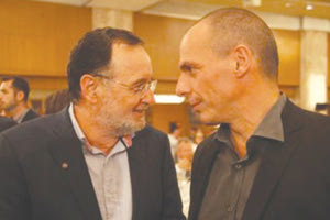 Ο Λαφαζάνης χθες δήλωσε ότι παρακολουθούντα επί ΣΥΡΙΖΑ, ο Βαρουφάκης το… διέψευσε μεν, αλλά κάρφωσε τον Ρουμπάτη ότι τον… άκουγε!