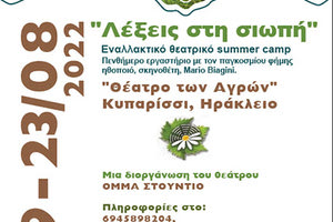 θεατρικό summer camp διοργανώνουν  στο Θέατρο των Αγρών, στο Κυπαρίσσι