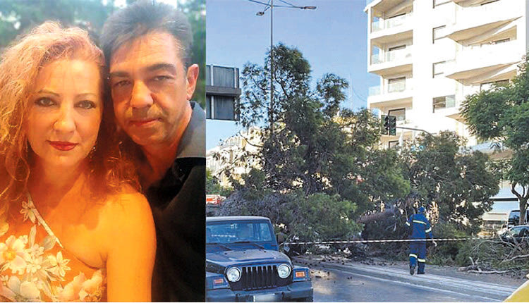 Σταυρούλα, η σύζυγος του 51χρονου που βρήκε φρικτό θάνατο από την πτώση του θηριώδους πεύκου