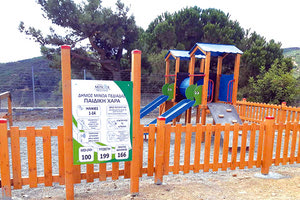νέα και σύγχρονη παιδική χαρά, στους Ασκούς  του Δήμου Μινώα Πεδιάδας