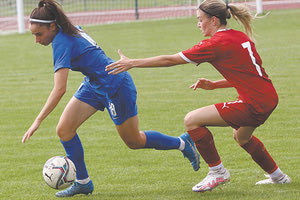 Η Ραπάνη στον αγώνα με τη Σερβία