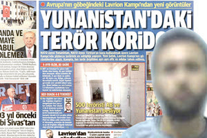 Εξ αφορμής της προχθεσινής «σύλληψης» τρομοκράτη στην Τουρκία, το χθεσινό πρωτοσέλιδο της Yeni Safak κάνει λόγο για στρατόπεδο εκπαίδευσης τρομοκρατών του PPK στο Λαύριο. Στο τουρκικό «ρεπορτάζ» δίνεται και το όνομα του «τρομοκράτη», ο οποιος αναφέρεται ως Hüsamettin Tanrıkulu. Στη δημοσιότητα δίνεται και μια θολωμένη φωτογραφία -πρωτοφανής ευαισθησία των τουρκικών Αρχών στα προσωπικά δεδομένα του συλληφθέντος.