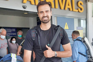 Ο Μοραντί χθες στο αεροδρόμιο Ηρακλείου