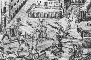 ΦΩΤΟΗΜΕΡΑΣ: 1590 Χάνδακας (Ηράκλειο)... πλατεία Βενιζέλου (η περιοχή της κρήνης Μοροζίνι) που σχεδιάστηκε από τους Ενετούς ως μια μινιατούρα της πλατείας του Αγίου Μάρκου, της κεντρικής πλατείας της Βενετίας... 1590 (σκίτσο Γεώργιος Κλώντζας)