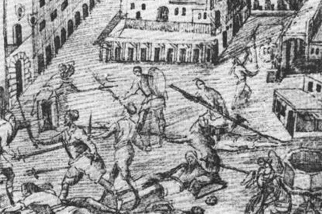 ΦΩΤΟΗΜΕΡΑΣ: 1590 Χάνδακας (Ηράκλειο)... πλατεία Βενιζέλου (η περιοχή της κρήνης Μοροζίνι) που σχεδιάστηκε από τους Ενετούς ως μια μινιατούρα της πλατείας του Αγίου Μάρκου, της κεντρικής πλατείας της Βενετίας... 1590 (σκίτσο Γεώργιος Κλώντζας)