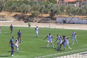 Στιγμιότυπο από το ματς του Αλμυρού στη Μυτιλήνη