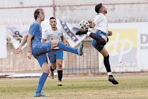 Φάση από το χθεσινό φιλικό του Ηροδότου με τον Πόρο