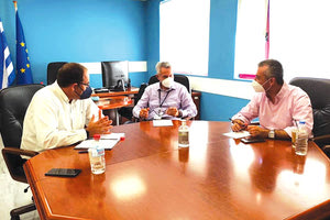 Συνάντηση εργασίας με τον δήμαρχο Ανωγείων Σωκράτη Κεφαλογιάννη είχε ο διοικητής της 7ης Υ.Πε. Κρήτης Νεκτάριος Παπαβασιλείου