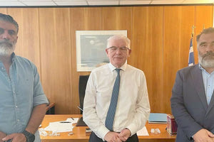 Στα κεντρικά γραφεία του ΕΛΓΑ βρέθηκε η διοίκηση της Ένωσης Ηρακλείου με τον πρόεδρό της Σταύρο Γαβαλά και τον αντιπρόεδρό της Μύρωνα Χιλετζάκη και συνάντησαν τον πρόεδρο Ανδρέα Λυκουρέντζο